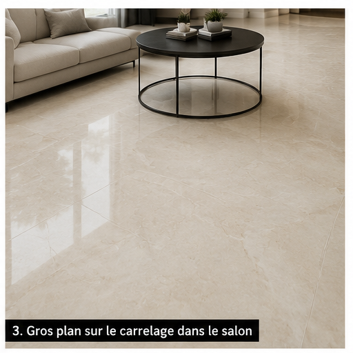 Carrelage P.E. Illusion Crema Pulido 60x120 cm Rectifié”