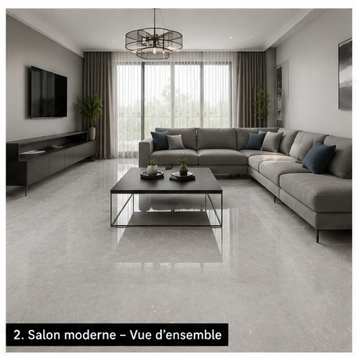 Carrelage P.E. Illusion Gris Pulido 60x120 cm Rectifié