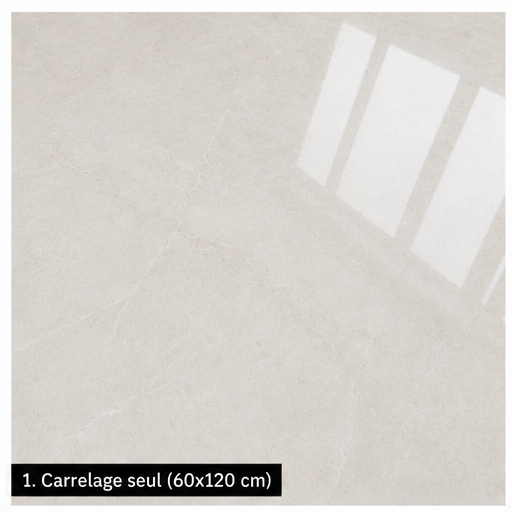 Carrelage P.E. Illusion Perla Pulido 60x120 cm Rectifié