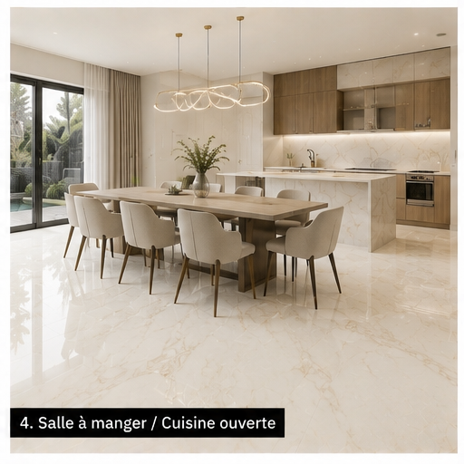 Carrelage P.E. Calacatta Pulido 60x120 cm Rectifié — Effet Marbre