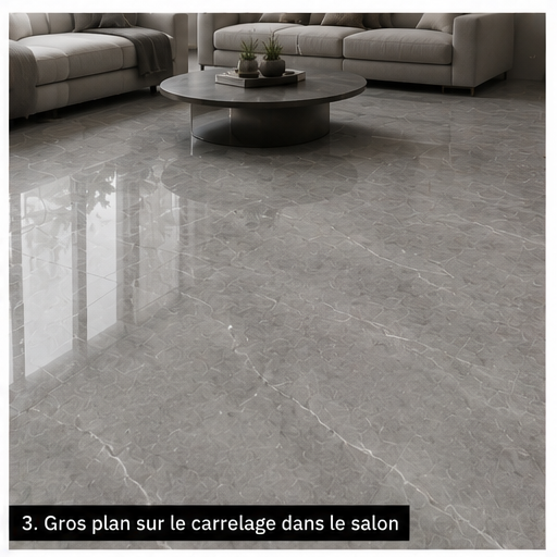 Carrelage P.E. Pulpis Grey Pulido 60x120 cm Rectifié — Effet Marbre